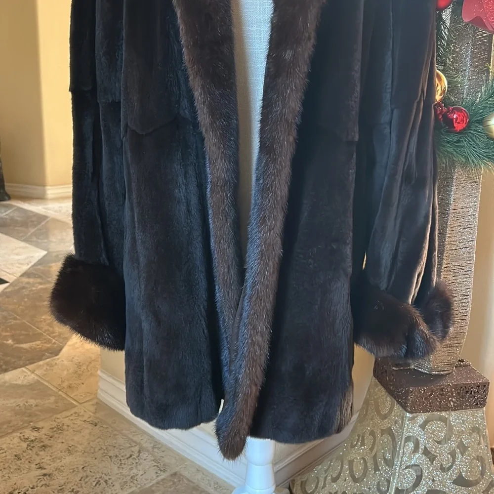 🤎🤎”CHOCOLATE sheared MINK Coat”🤎🤎 - Picture 3 of 13